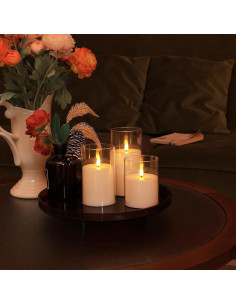 Velas LED Sin Llama SNUGBLAKI 3 Piezas con Control Remoto 2