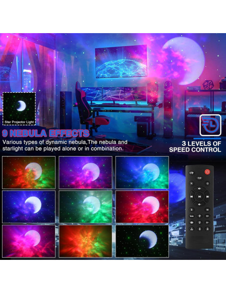 Proyector de Estrellas Luz Galáctica Dongguan MXS-005 9 Efectos