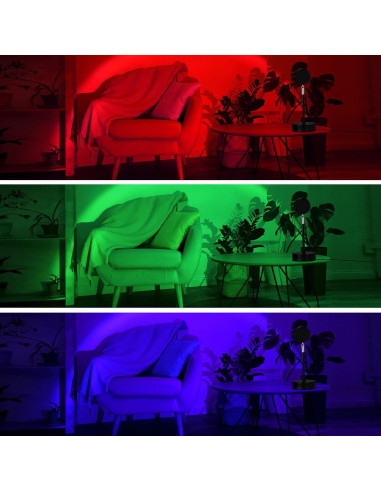 Proyector de Lámpara de Atardecer Lincoln Change 16 Colores