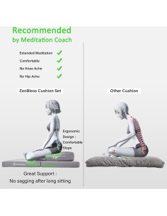 Conjunto de Cojines de Meditación ZenBless Zafu 70.1 cm 2