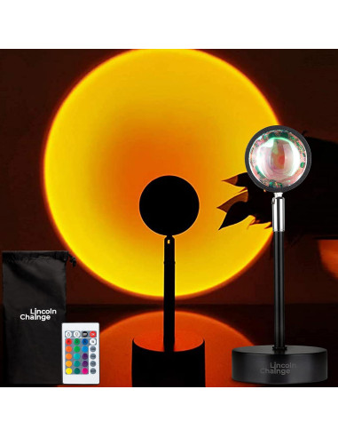 Proyector de Lámpara de Atardecer Lincoln Change 16 Colores