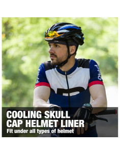 Gorra Enfriadora de Calavera MELASA - Forro de Casco Negro 2