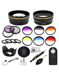 Kit de Accesorios 52mm para Nikon DSLR D3300 D3200 D5500