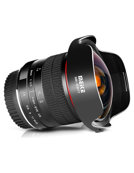 Lente Ocular Gran Angular MEKE 8mm f3.5 Manual para Nikon