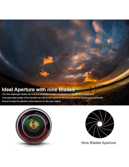 Lente Ocular Gran Angular MEKE 8mm f3.5 Manual para Nikon