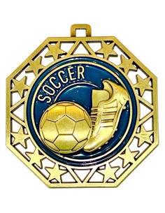 Paquete de 10 Medallas de Fútbol Medallas Express con Cintas 2