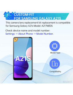 Reemplazo Lente Cámara Trasera Samsung Galaxy A21s + Kit Herramientas 2
