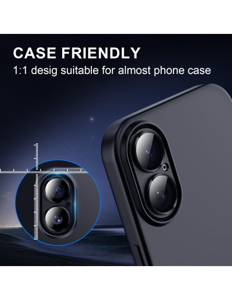 Protector de Lente de Cámara AFARER para iPhone 16/16 Plus - 2PCS