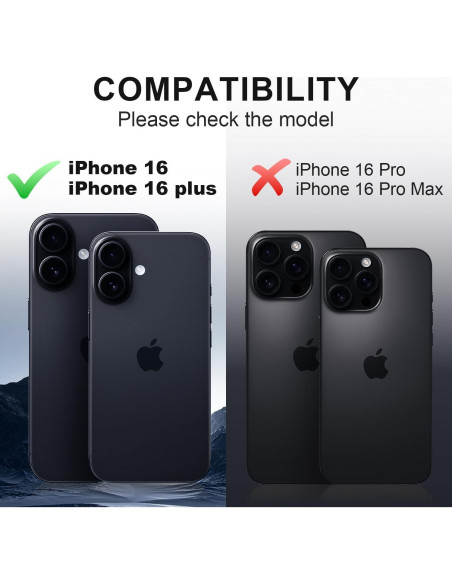 Protector de Lente de Cámara AFARER para iPhone 16/16 Plus - 2PCS