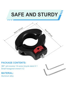 Soporte de cámara para motocicleta PEUTIER 360 aluminio 2