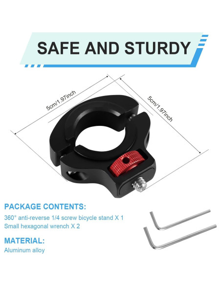 Soporte de cámara para motocicleta PEUTIER 360 aluminio