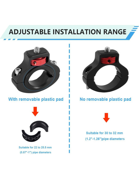 Soporte de cámara para motocicleta PEUTIER 360 aluminio