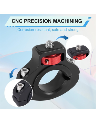 Soporte de cámara para motocicleta PEUTIER 360 aluminio