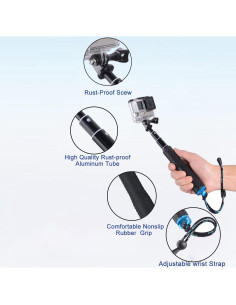 Kit de Accesorios para GoPro Hero + Flotador y Selfie Stick 2