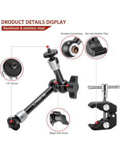 Super Clamp y Brazo Mágico Lanxire 7" Ajustable 2kg 2