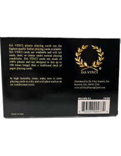 Barajas de Jugar Da Vinci 100% Plástico Jumbo Set 2 2