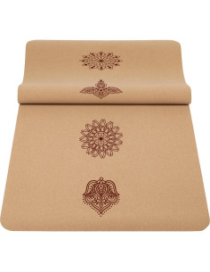 Alfombrilla de Yoga Antideslizante IKULE de Corcho 182.88x60.96cm 2