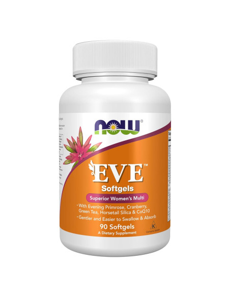 NOW Foods Multivitamina para Mujeres con Onagra y CoQ10 90 Softgels