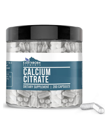 Citrato de Calcio Earthborn Elements 200 Cápsulas Puras
