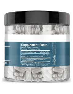 Citrato de Calcio Earthborn Elements 200 Cápsulas Puras 2