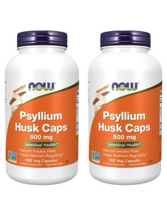 Cápsulas de Cáscara de Psyllium 500mg Now Foods 500 Unidades