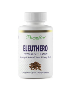 Extracto de Raíz de Eleuthero Paradise Herbs 120 Cápsulas Veganas