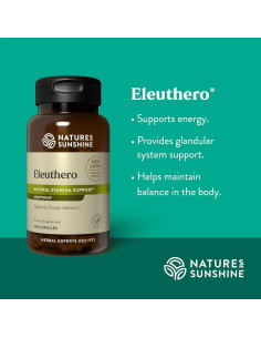 Eleuthero Nature's Sunshine 100 Cápsulas 191g Suplemento 2
