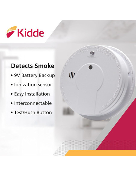 Detector de Humo Kidde i12040 Conectado a la Red 120V
