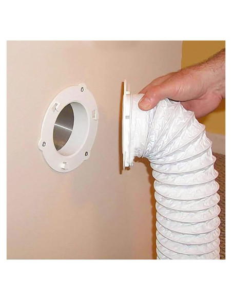 Dock de Secadora Ventilación 15,24 cm para Tubos de 10,16 cm - Blanco Dock de Secadora Ventilación 15,24 cm para Tubos de 10,16 cm - Blanco