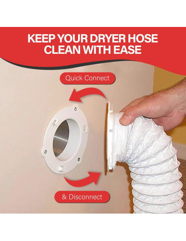 Dock de Secadora Ventilación 15,24 cm para Tubos de 10,16 cm - Blanco