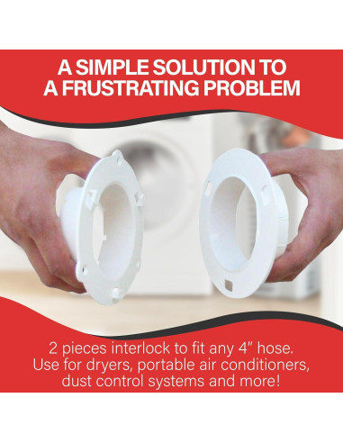 Dock de Secadora Ventilación 15,24 cm para Tubos de 10,16 cm - Blanco