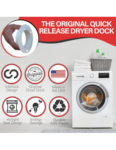 Dock de Secadora Ventilación 15,24 cm para Tubos de 10,16 cm - Blanco