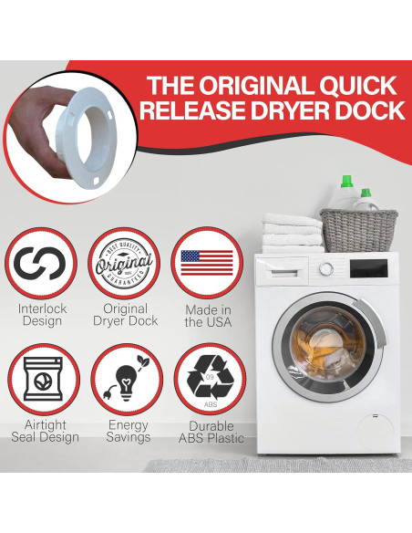 Dock de Secadora Ventilación 15,24 cm para Tubos de 10,16 cm - Blanco Dock de Secadora Ventilación 15,24 cm para Tubos de 10,16 cm - Blanco