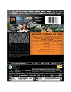 Jurassic World Colección 5 Películas 4K Ultra HD Steelbook Blu-ray 2