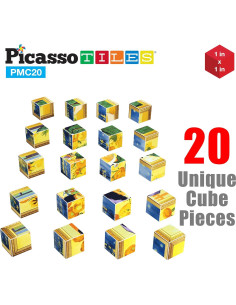 Cubos Magnéticos Educativos PicassoTiles 20pcs Arte Clásico 2