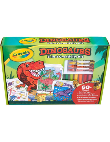 Kit de Arte Crayola Dinosaurio 5-en-1 para Niños 4-10 Años