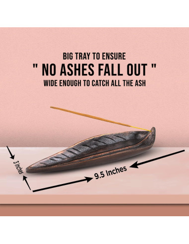 Soporte de Incienso Raajsee Hoja Curva con Varitas Nag Champa 15g