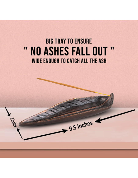 Soporte de Incienso Raajsee Hoja Curva con Varitas Nag Champa 15g