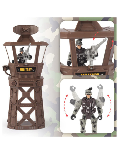 Conjunto de Juguetes Militares deAO con Barco, Tanque y 5 Soldados