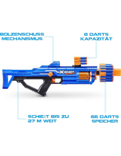 Bláster XSHOT Insanity Bezerko - 48 dardos, 27m alcance 2