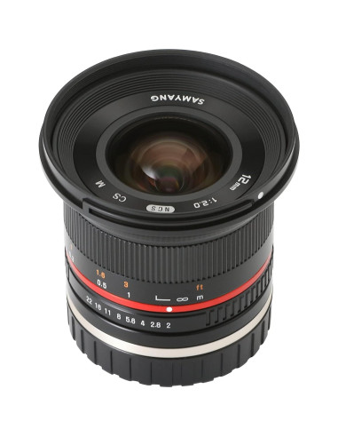 Lente Samyang 12mm F2.0 Manual para Canon M - Negro