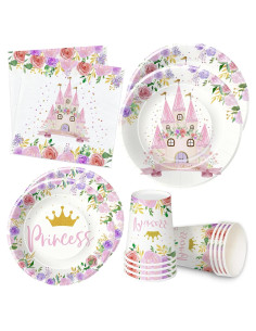 Suministros de Fiesta de Princesa HIPVVILD - 24 Utensilios