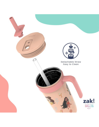 Taza de Viaje Zak Designs Princesas Disney 18oz Acero Inoxidable