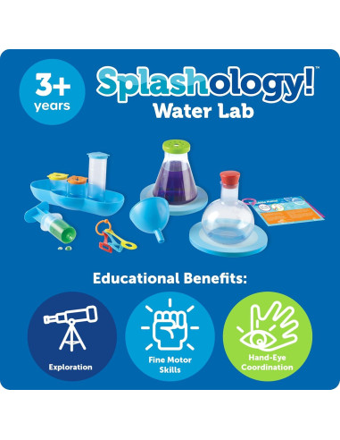 Kit de Ciencia Splashology Learning Resources - Experimentos Acuáticos 19 Piezas