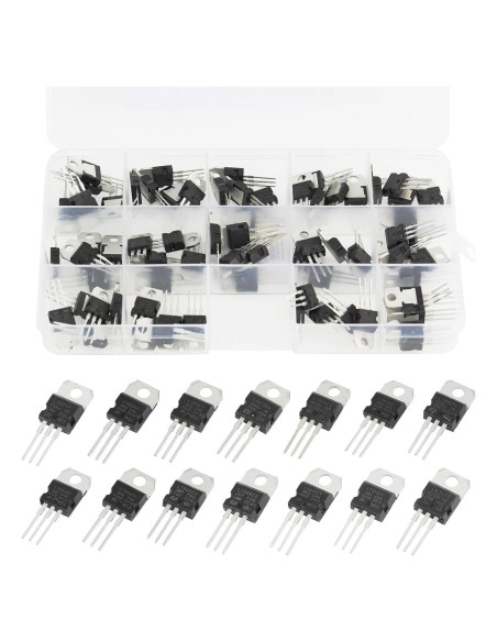 Kit de 70 Transistores Reguladores de Voltaje Cermant TO-220