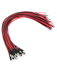 Diodos LED Naranja PATIKIL 3mm 24 Pcs 3-6V Mini Cableados