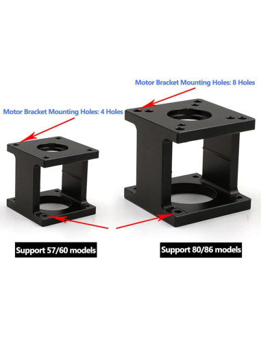 Soporte de Motor Paso a Paso Nema23 Huofumen 57mm Aluminio