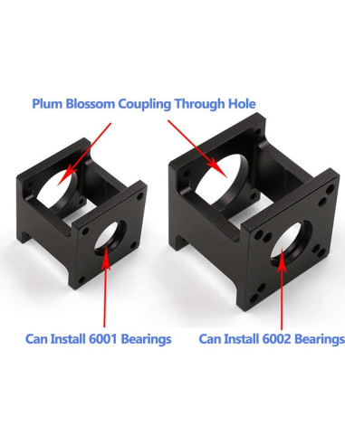 Soporte de Motor Paso a Paso Nema23 Huofumen 57mm Aluminio