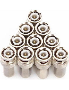 Conectores BNC macho BeElion 10 unidades para cable coaxial RG59 2