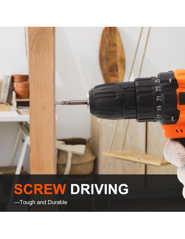 Juego de Brocas COMOWARE 104 Piezas Titanio y Destornilladores